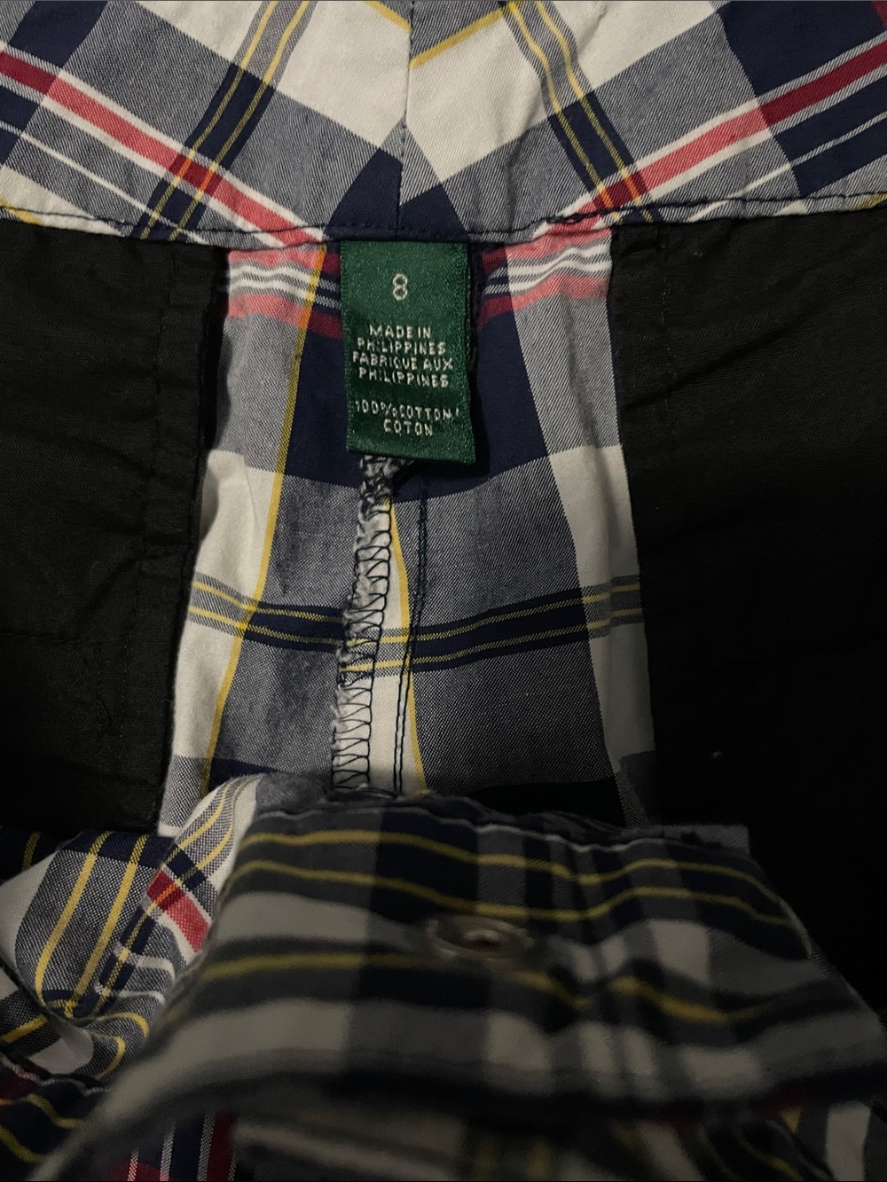 LRL Lauren Ralph Lauren Active Plaid Shorts Women 8 Red & Blue Golf Bermudas - Picture 5 of 14